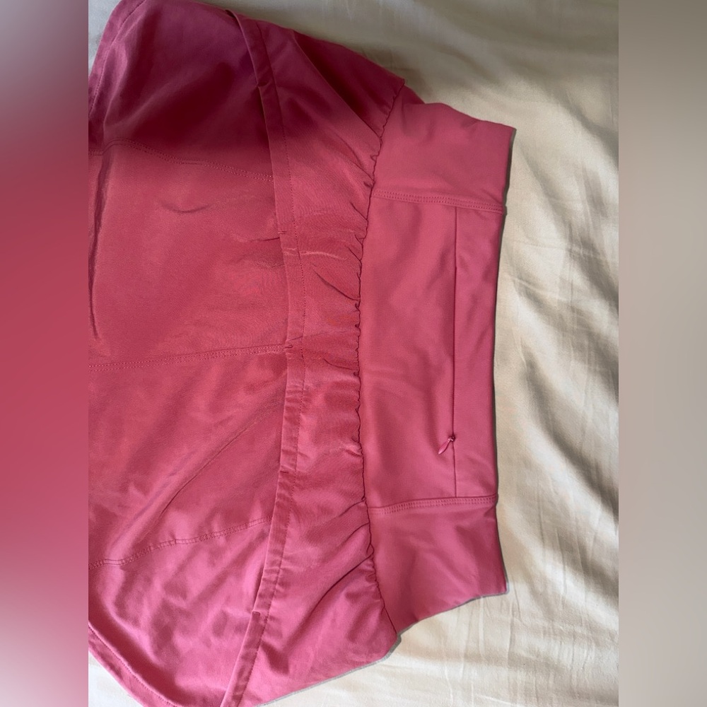 THE GYM PEOPLE High Waisted Running Shorts Rose Red M - Picture 3 of 5